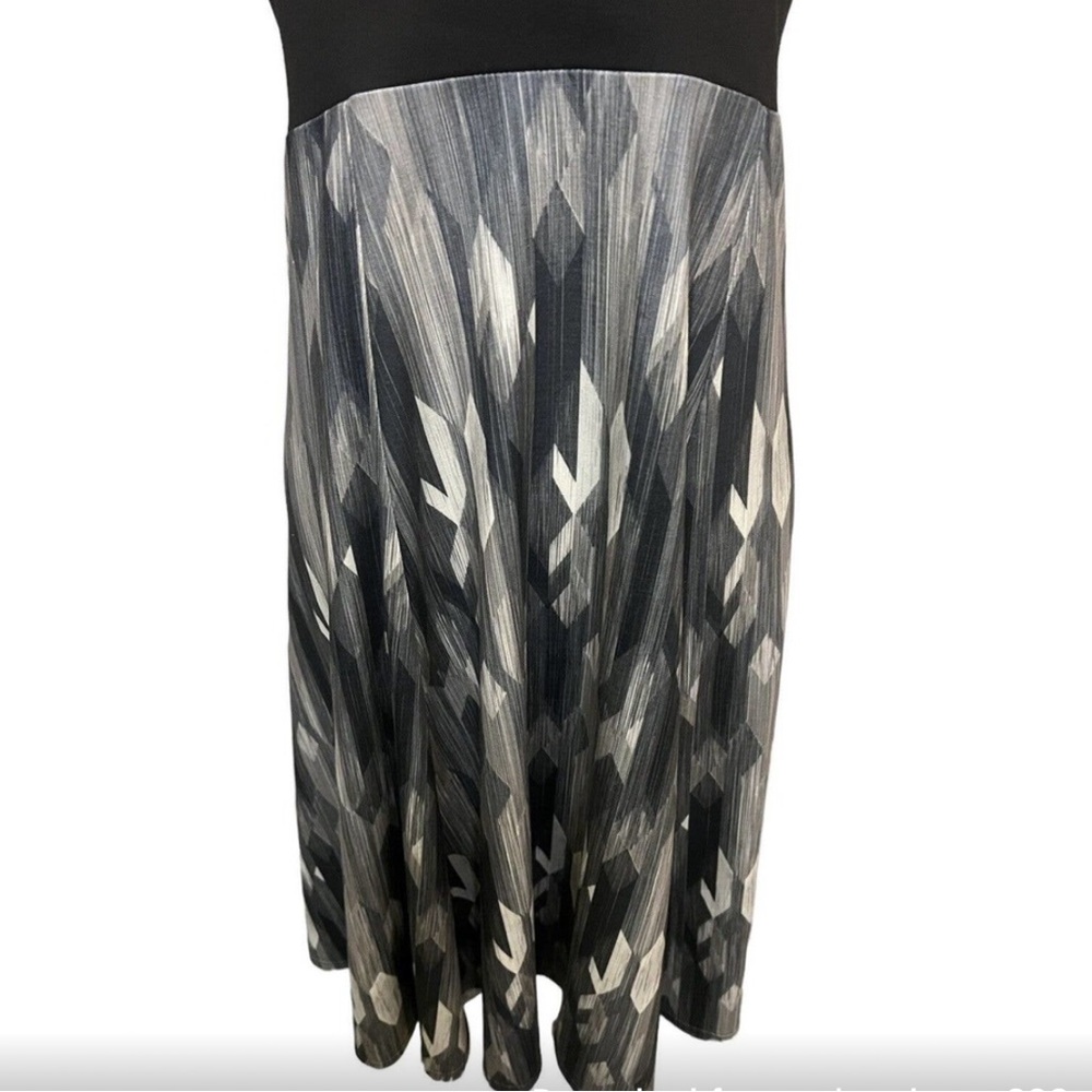 PrAna Solana Convertible Bandeau Halter Dress Maxi Skirt Black Aztec Womens M - Picture 3 of 9
